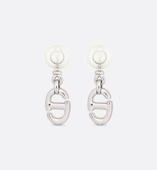 Luxury DiorDROP PEARL TRIBALES EARRINGS SILVER