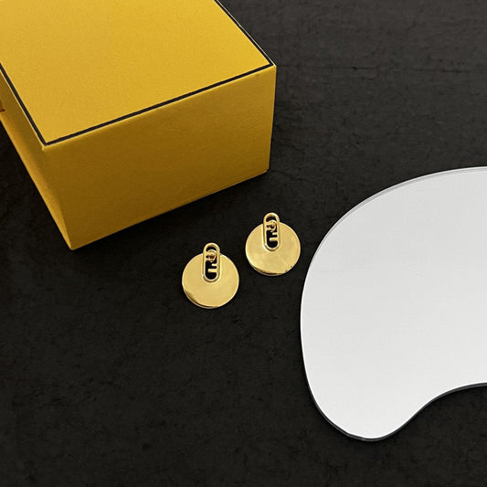 Luxury FendiO’LOCK GOLD EARRINGS