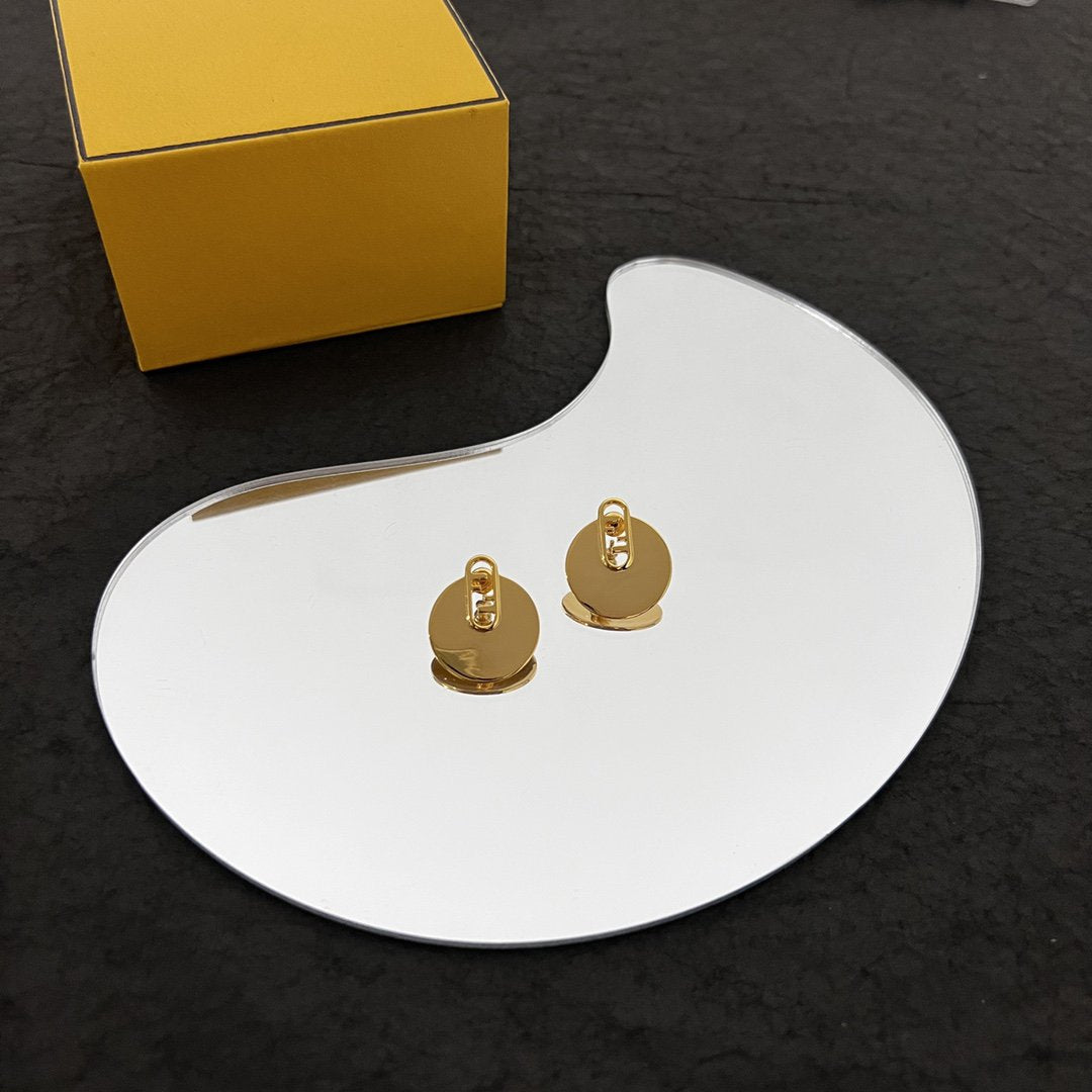 Luxury FendiO’LOCK GOLD EARRINGS