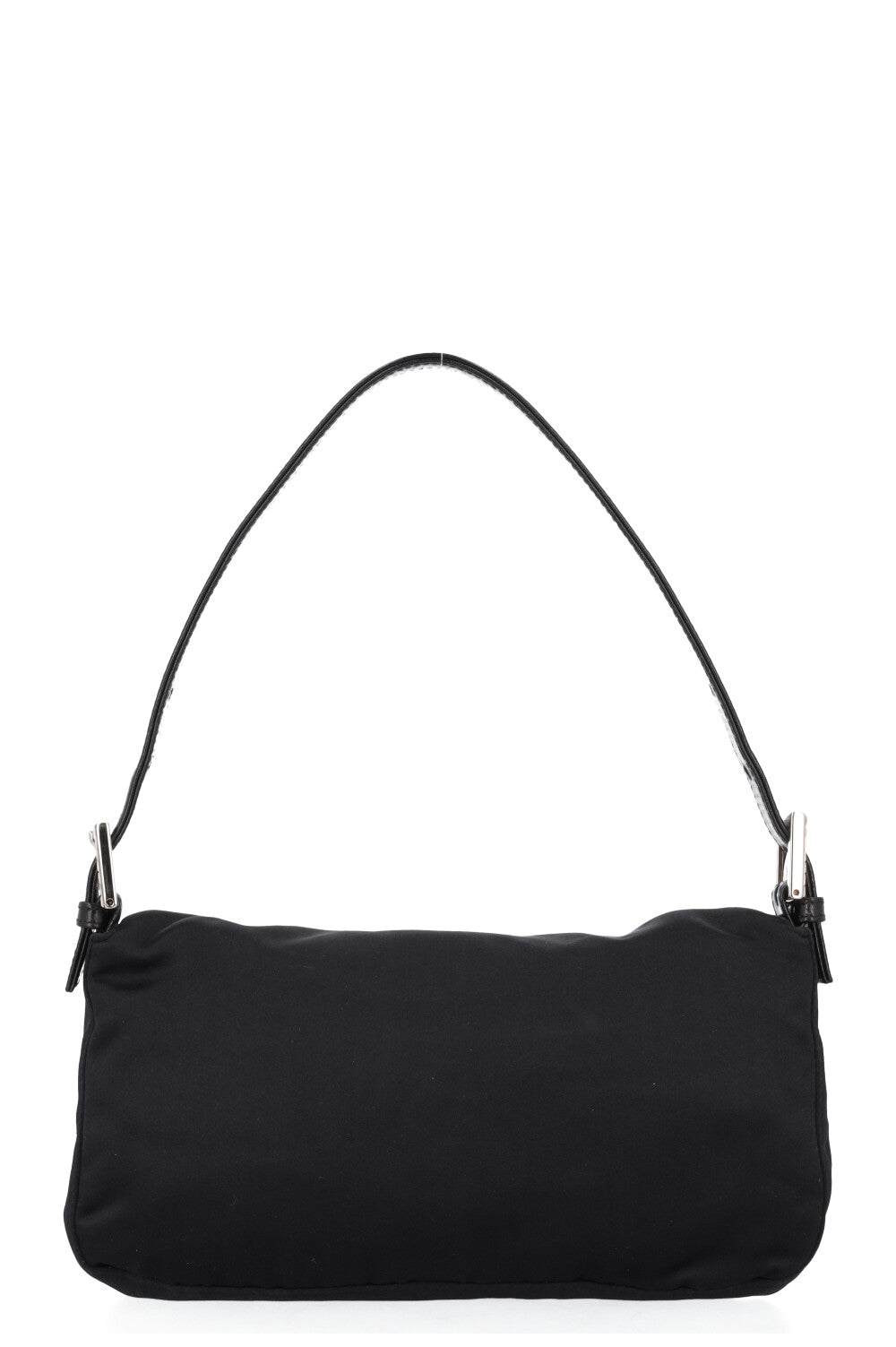 Luxury Fendi Baguette Bag Satin Black Sparkle