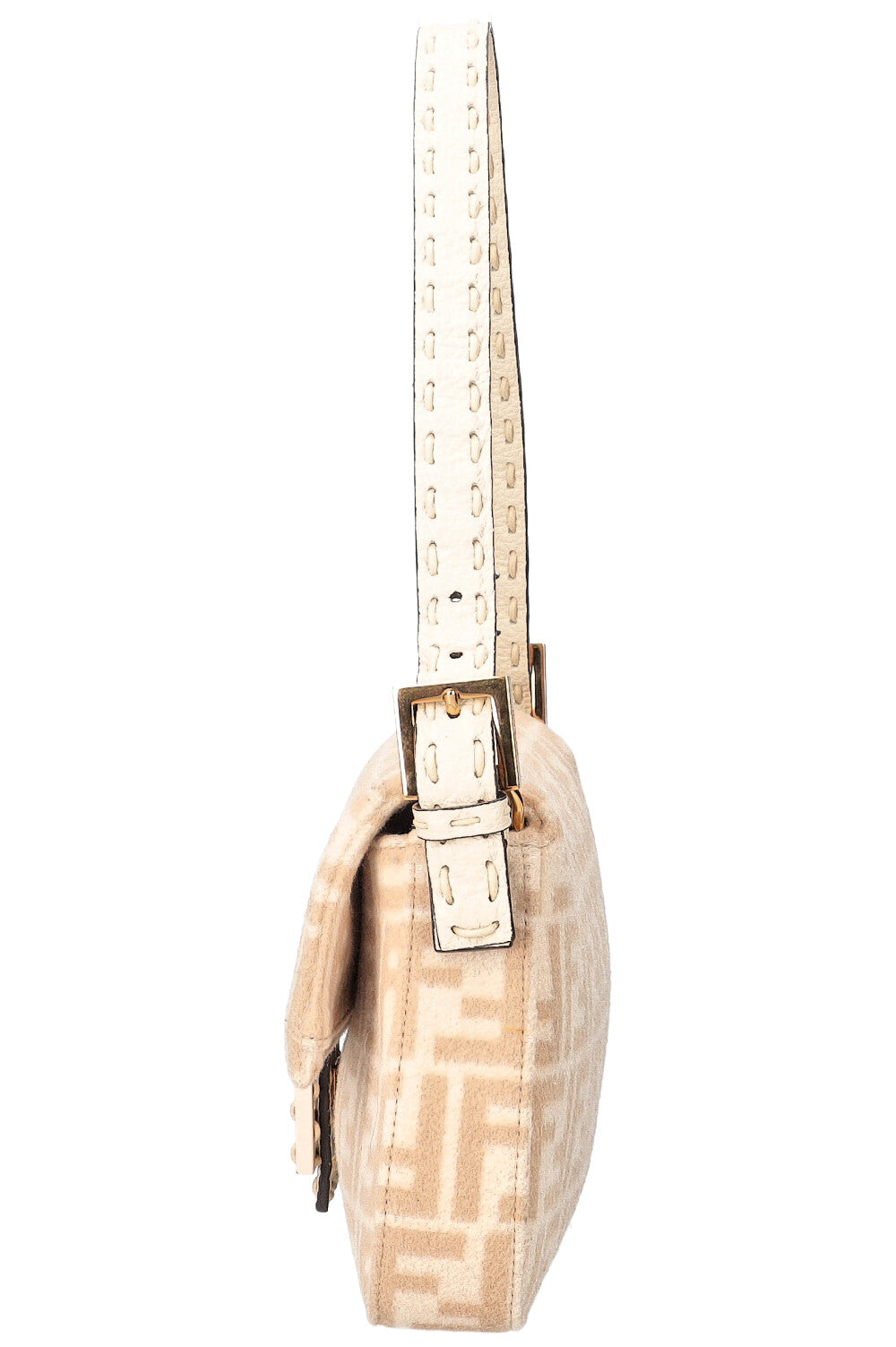 Luxury Fendi Baguette Re-Edition 1997 Wool & Cashmere Beige