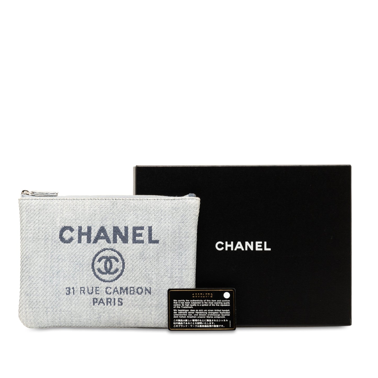 CHANEL Small Canvas Deauville O Case Clutch Bag