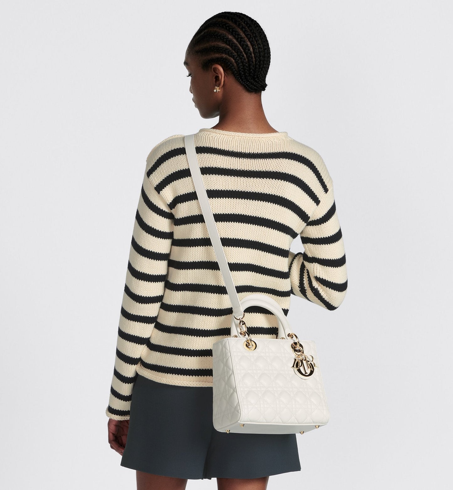 Medium Lady Luxury Dior Bag Latte Cannage Lambskin
