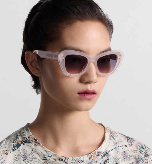 Luxury Diorpacific B3U Transparent Pink Butterfly Sunglasses