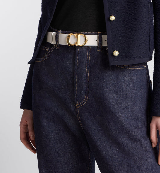 C Est Luxury Dior Belt Latte Smooth Calfskin 20 mm