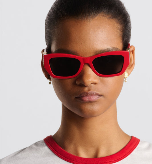 MissLuxury Dior S1I Red Rectangular Sunglasses
