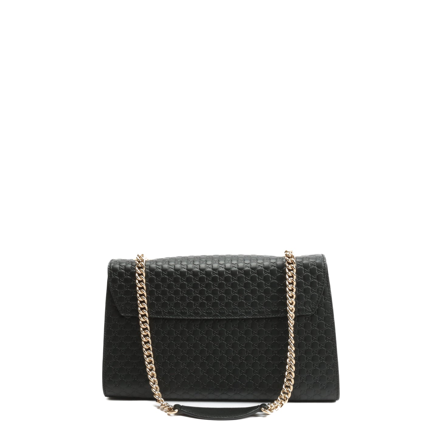Luxury Gucci Emily Guccissima Chain Shoulder Bag - Black