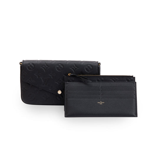 Louis Vuitton 2020 Black Monogram Empreinte Felicie Pochette Bag