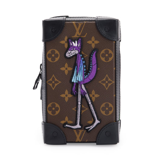Louis Vuitton 2020 Monogram Cartoon Embroidered LV Friends Soft Trunk Phone Box