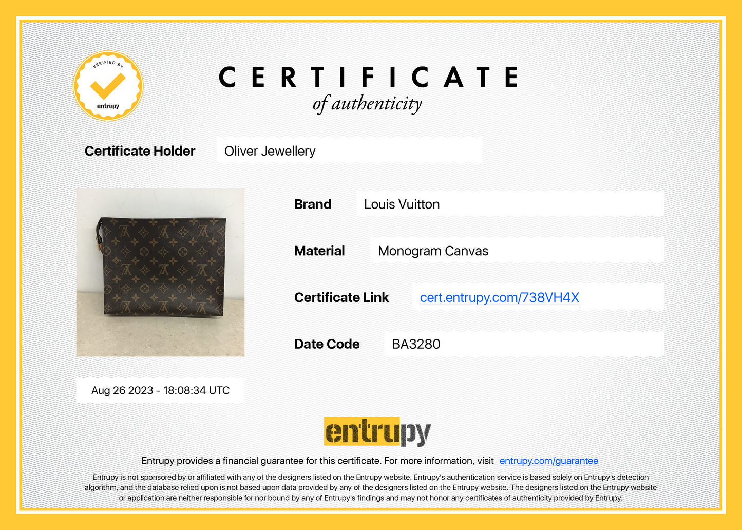 Louis Vuitton 2020 Monogram Toiletry Pouch 26