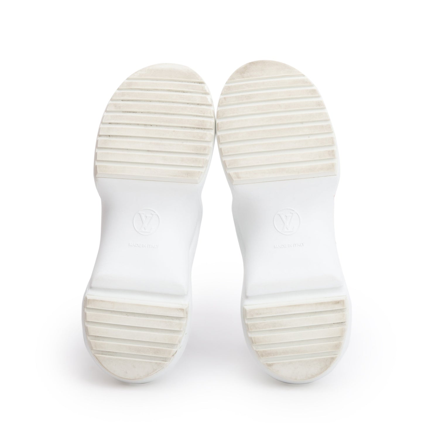 Louis Vuitton 2020 White Leather Monogram Trim LV Heart Archlight Sneakers, Size 37.5