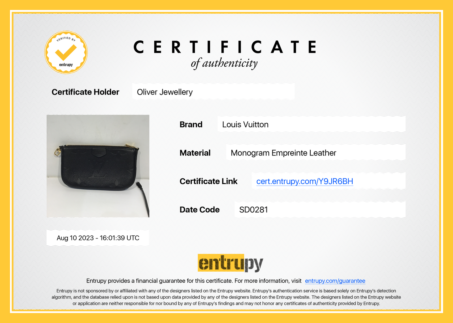 Louis Vuitton 2021 Empreinte Leather Multi-Pochette Accessoires