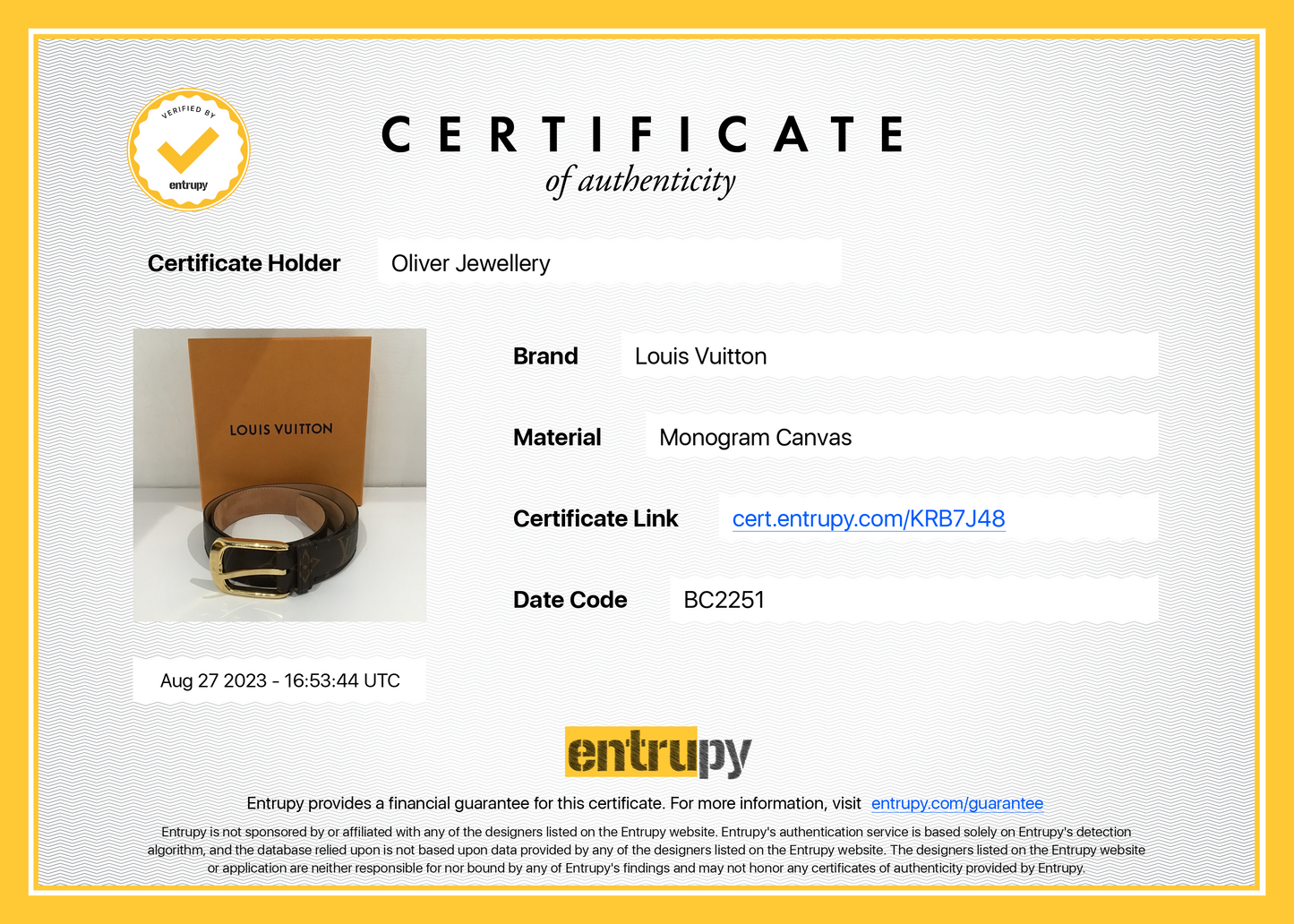 Louis Vuitton 2021 Monogram 30 MM Belt with Ellipse Buckle