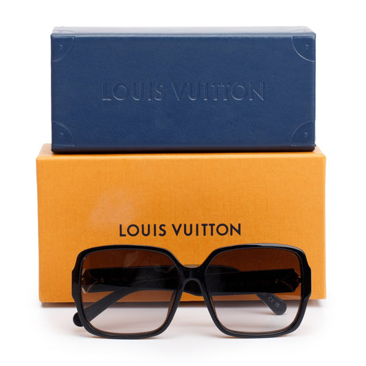 Louis Vuitton 2021 Z1613E Black Acetate My LV Flower Square Sunglasses