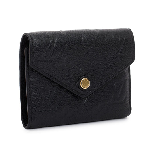 Louis Vuitton 2022 Black Monogram Empreinte Leather Victorine Wallet