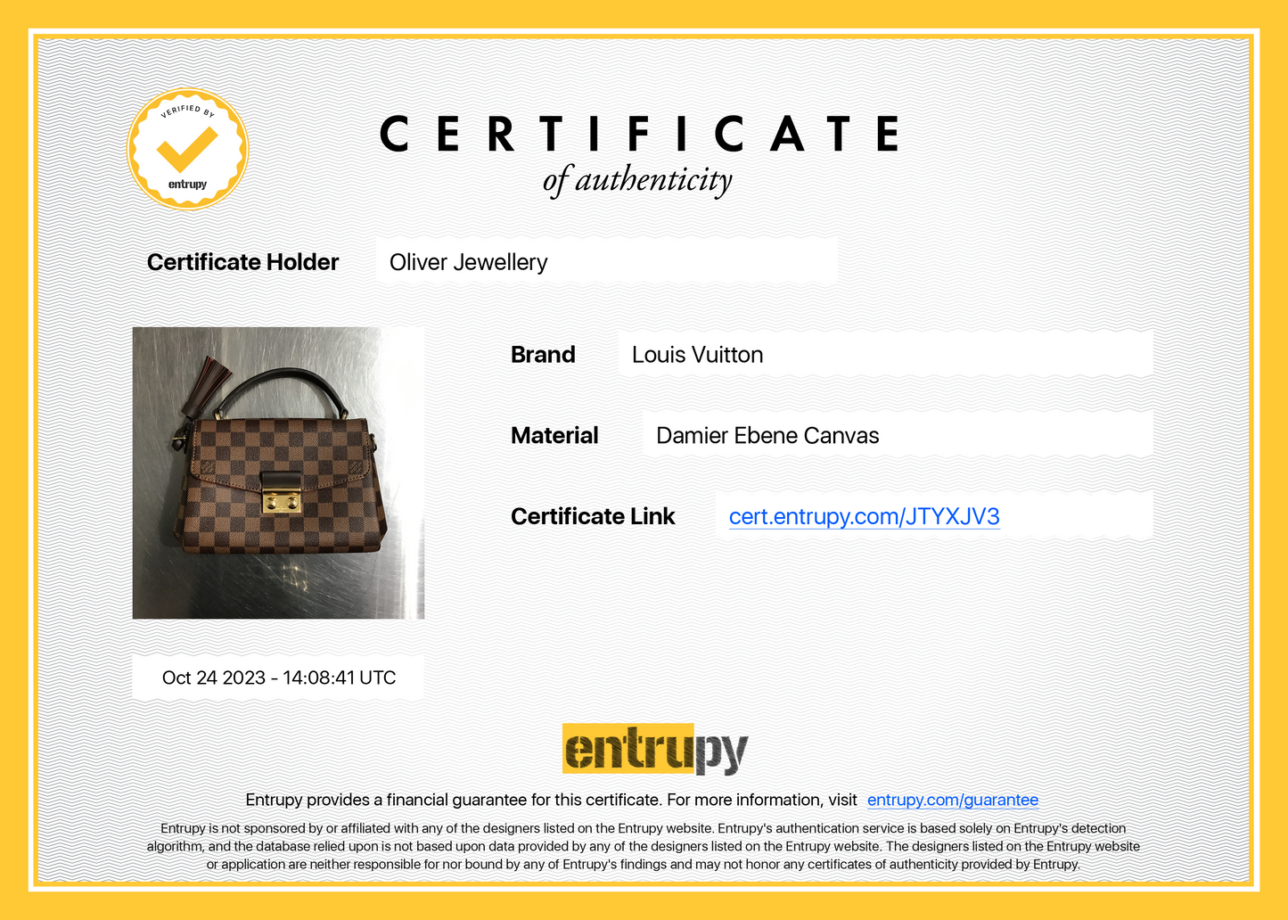 Louis Vuitton 2022 Damier Ebene Croisette