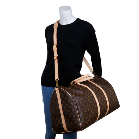 Louis Vuitton 2022 Monogram Keepall Bandoulière 55