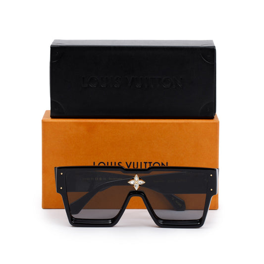 Louis Vuitton 2022 Z1578W Black Acetate Cyclone Sunglasses
