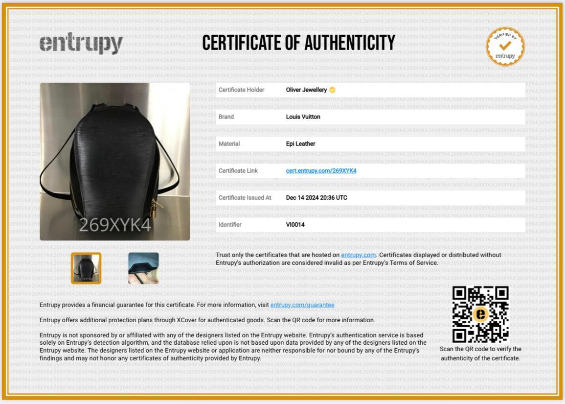 Louis Vuitton Black Epi Leather Mabillon Backpack