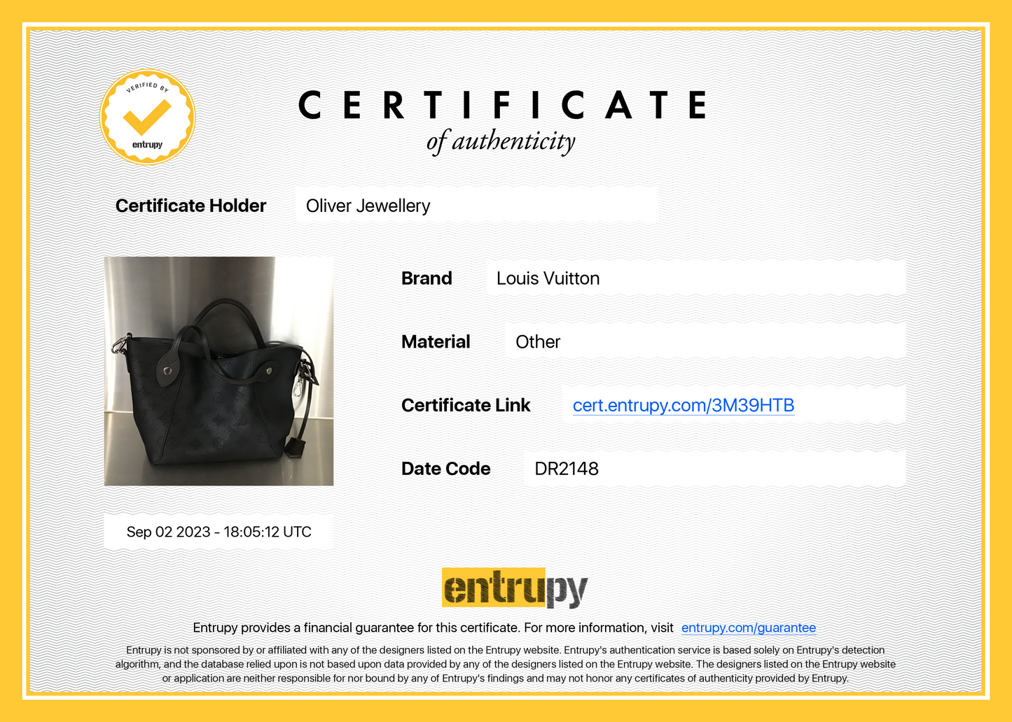 Louis Vuitton Black Mahina Leather Hina Pm Tote