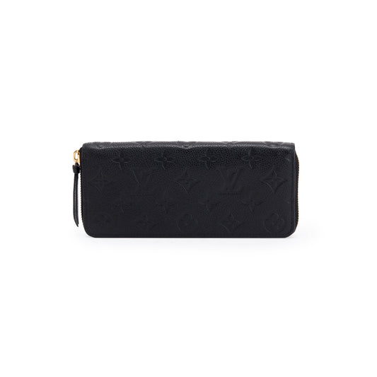 Louis Vuitton Black Monogram Empreinte Clemence Wallet