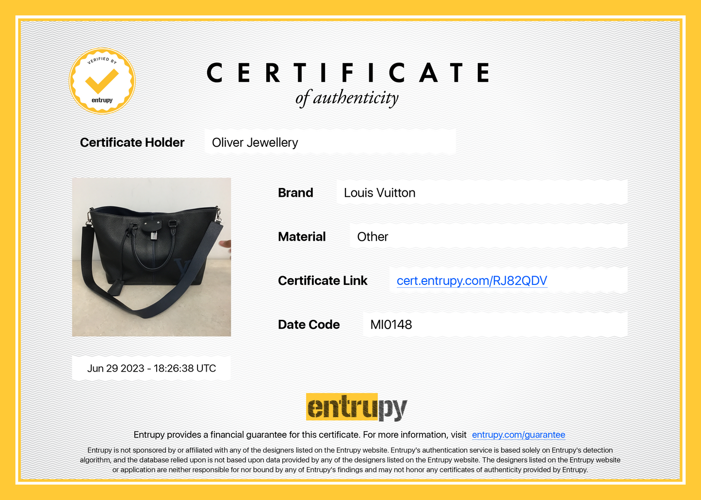 Louis Vuitton Black Taurillon Leather Pernelle Tote