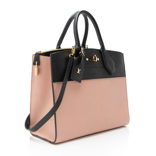 Louis Vuitton Calfskin City Steamer MM Tote