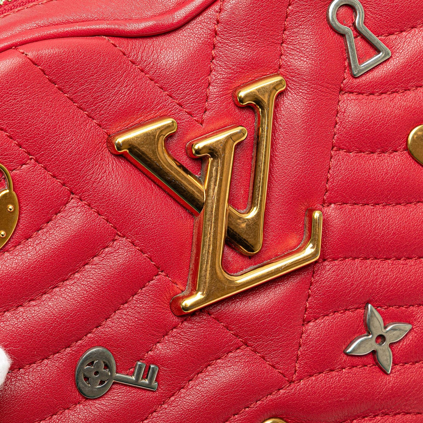 Louis Vuitton Calfskin Embellished New Wave Love Lock Crossbody