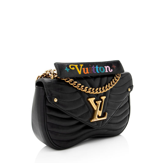 Louis Vuitton Calfskin New Wave Chain MM Shoulder Bag