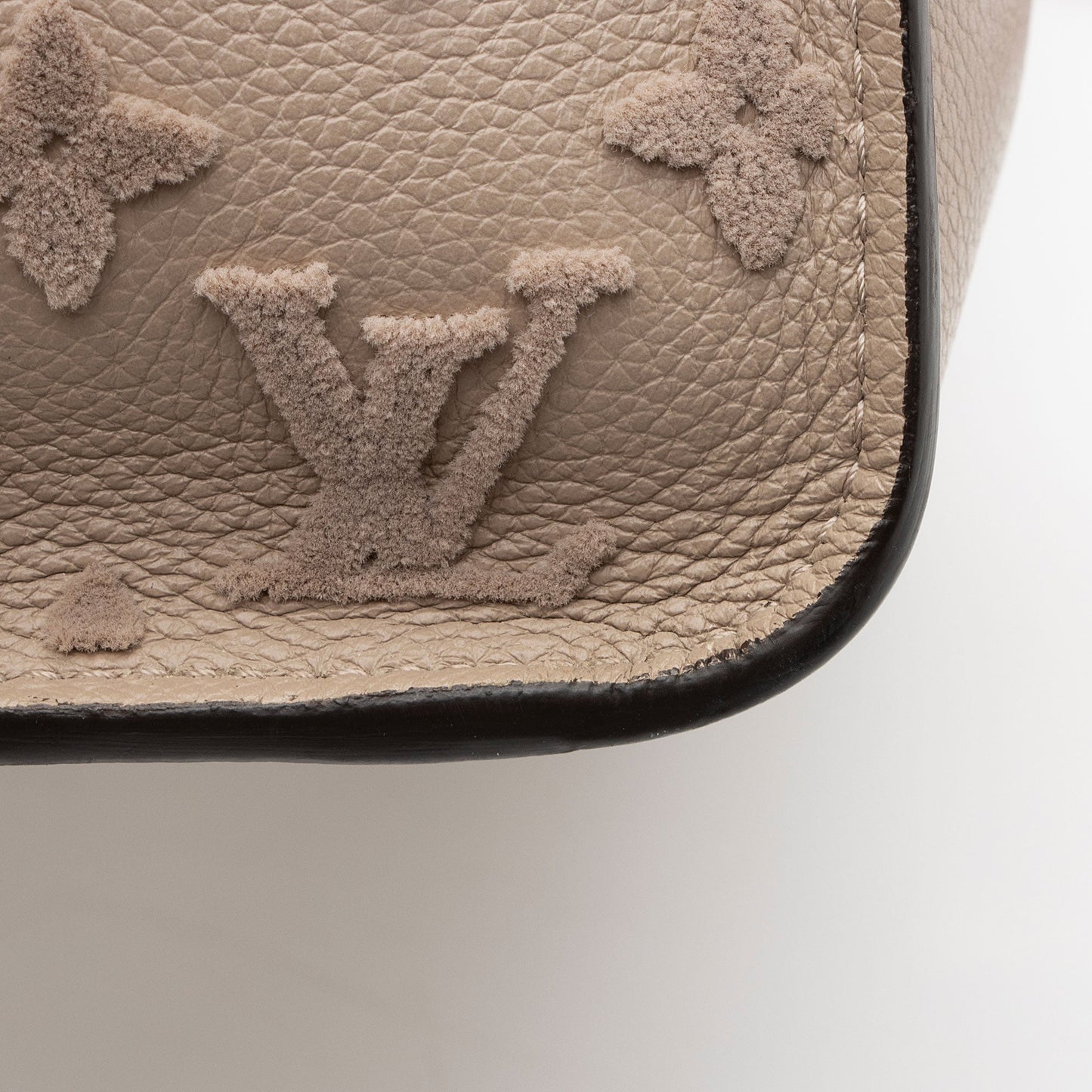 Louis Vuitton Calfskin Tufted Monogram On My Side MM Tote
