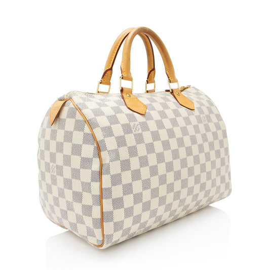Louis Vuitton Damier Azur Speedy 30 Satchel