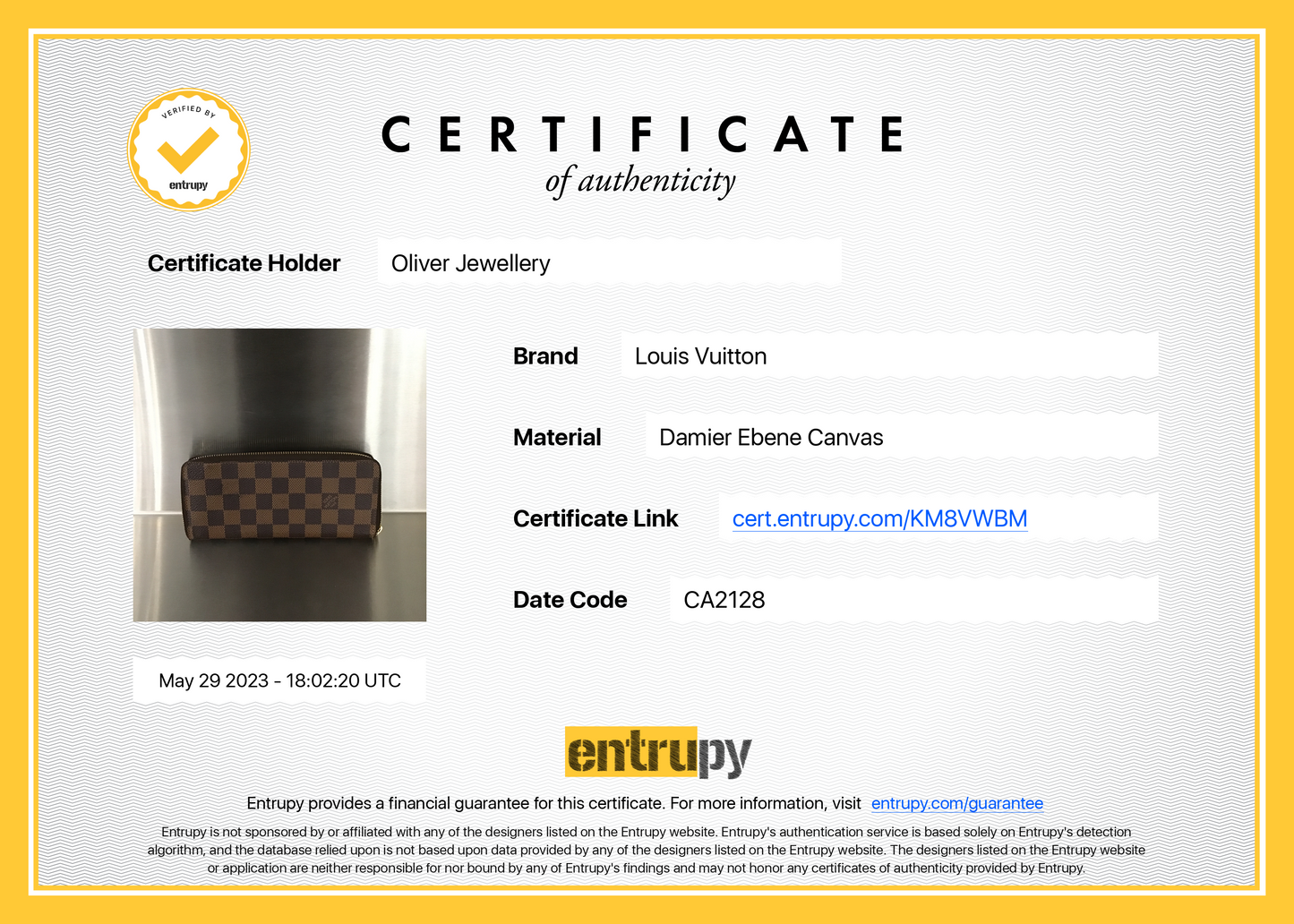 Louis Vuitton Damier Ebene Clemence Wallet