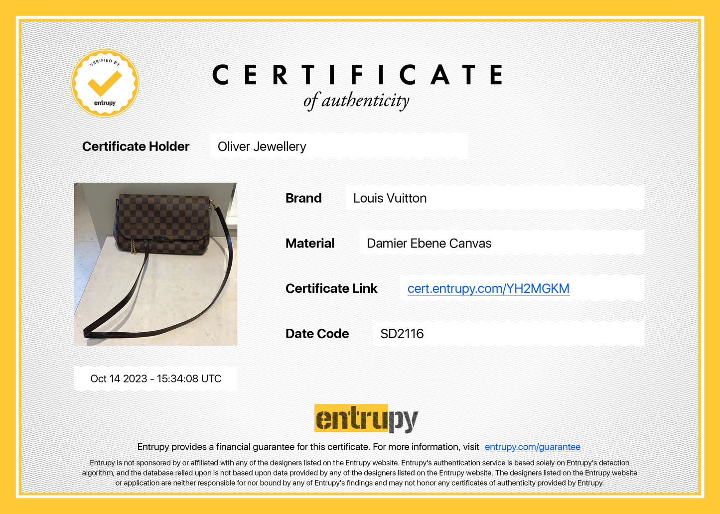 Louis Vuitton Damier Ebene Favorite MM