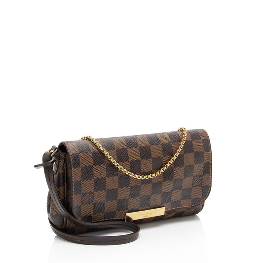Louis Vuitton Damier Ebene Favorite PM Shoulder Bag (SHF-jGHVW8)