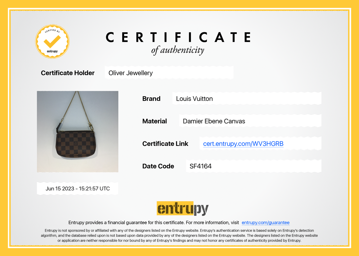 Louis Vuitton Damier Ebene Mini Pochette Accessories