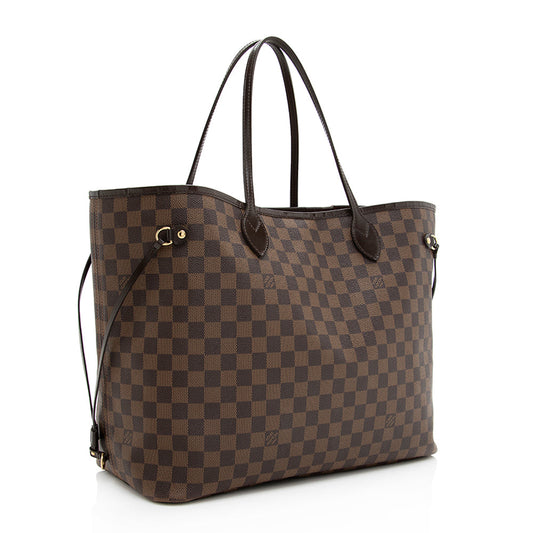 Louis Vuitton Damier Ebene Neverfull GM Tote (SHF-20196)