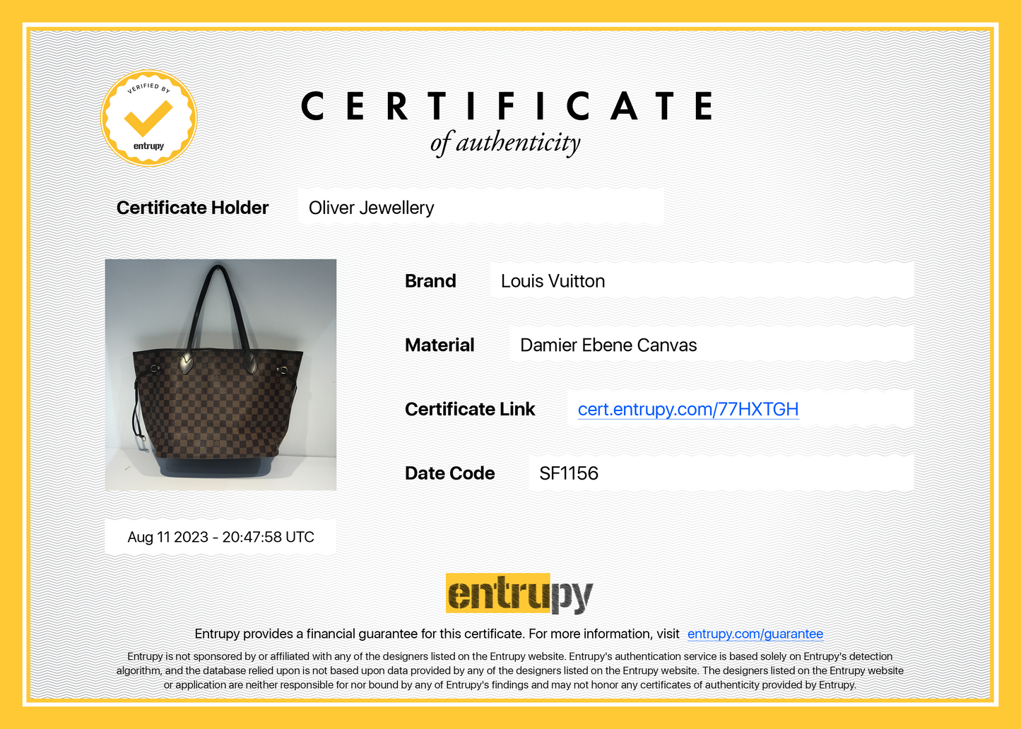 Louis Vuitton Damier Ebene Neverfull MM