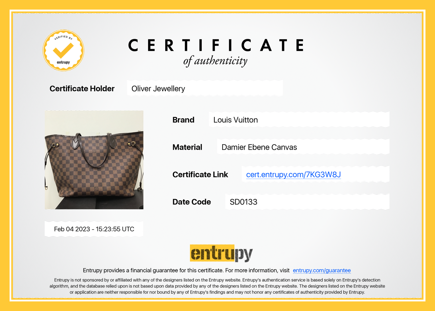 Louis Vuitton Damier Ebene Neverfull MM