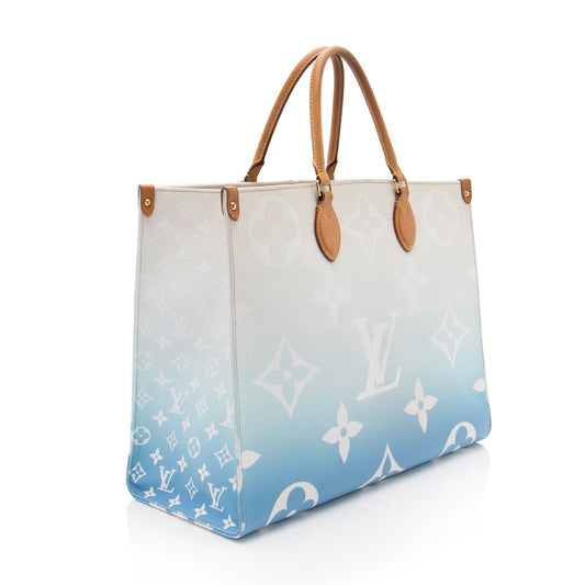 Louis Vuitton Giant Monogram Canvas By The Pool Onthego GM Tote (SHF-UOlul9)