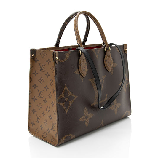 Louis Vuitton Giant Monogram Canvas Onthego MM Tote (SHF-B5VuuY)