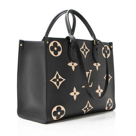 Louis Vuitton Giant Monogram Empreinte Bicolor Onthego MM Tote