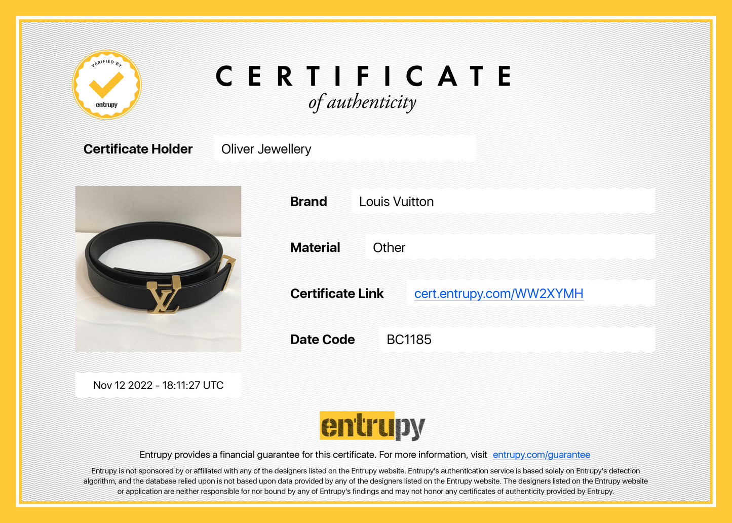 Louis Vuitton LV Initiales 20 MM Belt