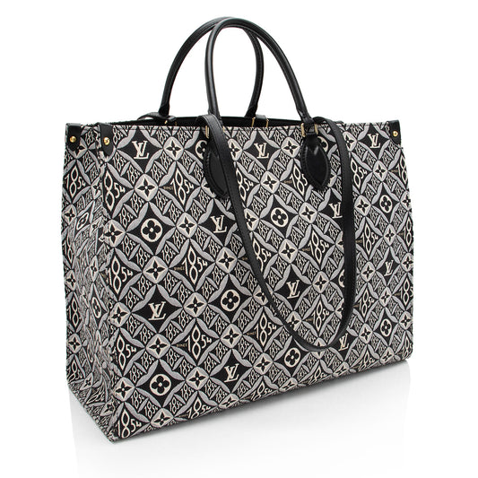 Louis Vuitton Limited Edition Jacquard Since 1854 Onthego GM Tote (SHF-siPMh8)
