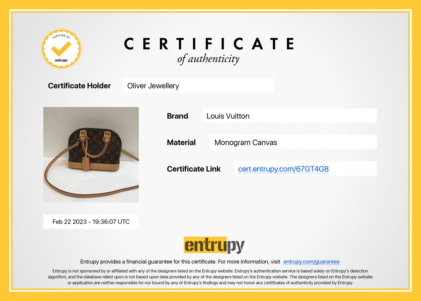 Louis Vuitton Monogram Alma BB