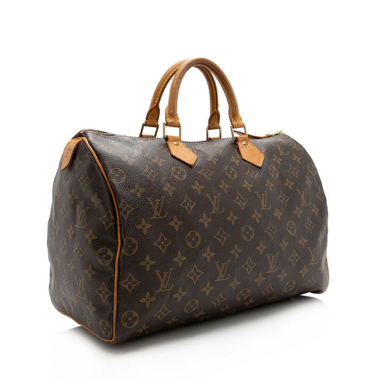 Louis Vuitton Monogram Canvas Speedy 35 Satchel - (SHF-16687)