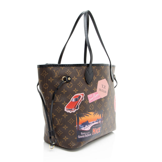 Louis Vuitton Monogram Canvas World Tour Neverfull MM Tote