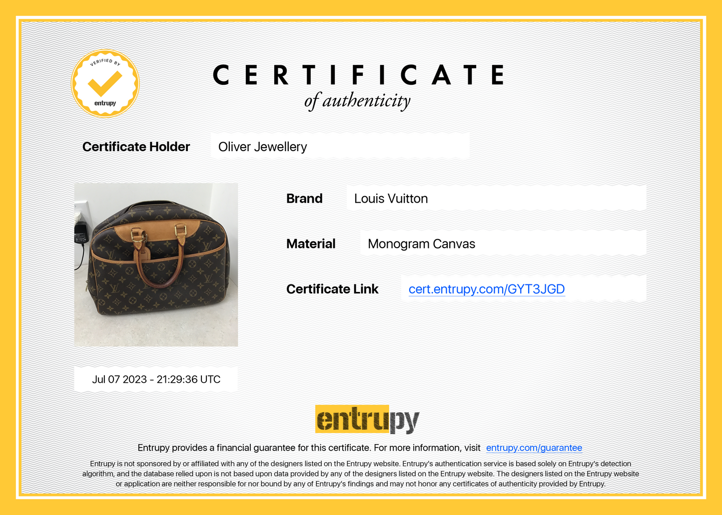 Louis Vuitton Monogram Deauville Bag