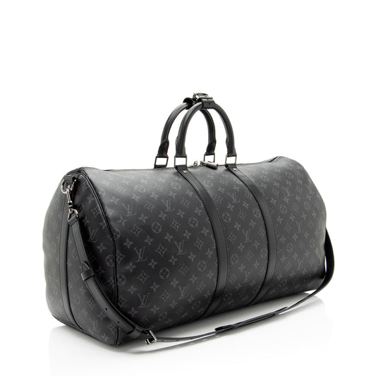 Louis Vuitton Monogram Eclipse Keepall Bandouliere 55 Duffle