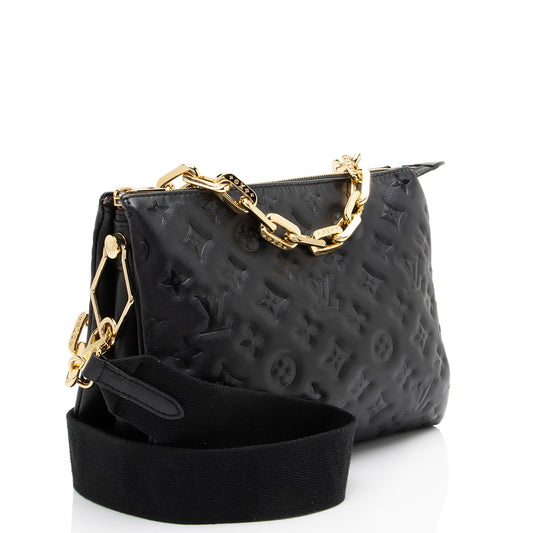Louis Vuitton Monogram Embossed Lambskin Coussin PM Shoulder Bag