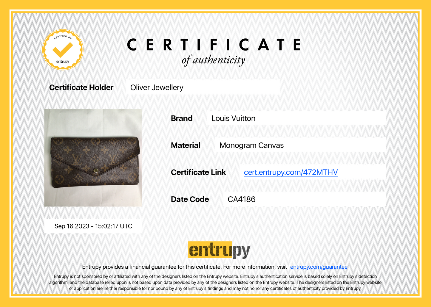 Louis Vuitton Monogram Jeanne Wallet